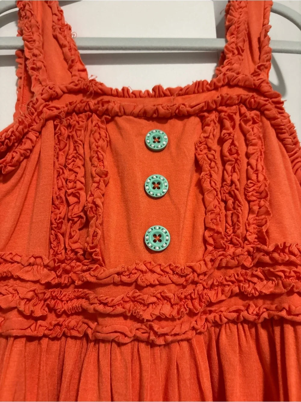 Matilda Jane sleeveless Orange Ruffle Sundress bamboo modal